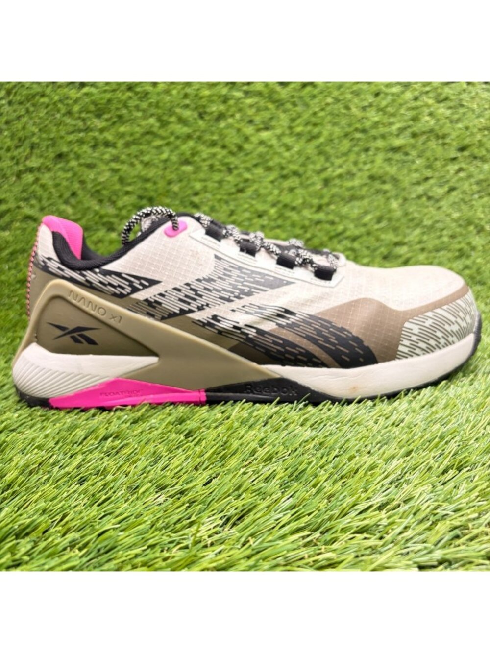 Reebok Nano X1 Adventure Womens Size 10D Gray Composite Toe Safety Work Shoes